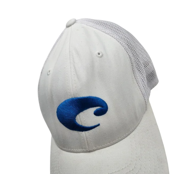 Costa White and Blue Swim Cap with‎ Signature Wave Design - Picture 2 of 6